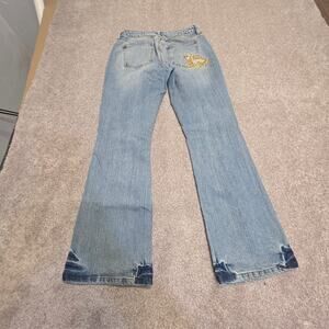 Studded Y2K Indie Sleaze 2000s Boho a.n.a Bootcut Jeans sz 6 petite Embroidered